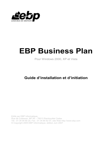 Mode d'emploi | EBP Business Plan 2008 Manuel utilisateur | Fixfr
