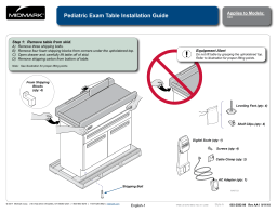 Midmark 640 Pediatric Examination Table Guide d'installation