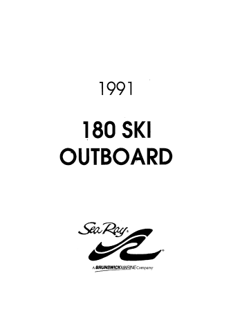 Sea Ray 1991 180 SKI OUTBOARD Manuel utilisateur | Fixfr