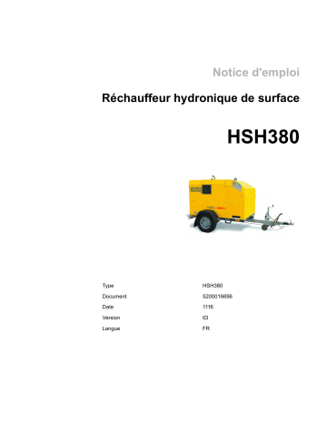 HSH 380S | HSH380B | Wacker Neuson HSH380S Hydronic Surface Heater Manuel utilisateur | Fixfr