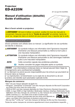 Hitachi ED-A220NM Manuel utilisateur