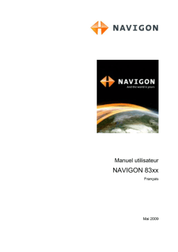 Navigon 83xx Manuel utilisateur