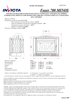 Invicta FOYER 700 MINOS Manuel utilisateur