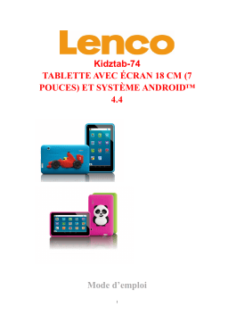 Lenco KidzTab 74 Mode d'emploi