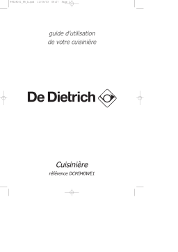 De Dietrich DCM340WE1 Manuel utilisateur