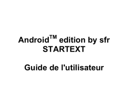 ZTE StarText sfr Manuel utilisateur