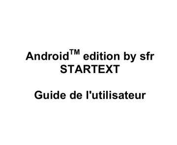 Mode d'emploi | ZTE StarText sfr Manuel utilisateur | Fixfr