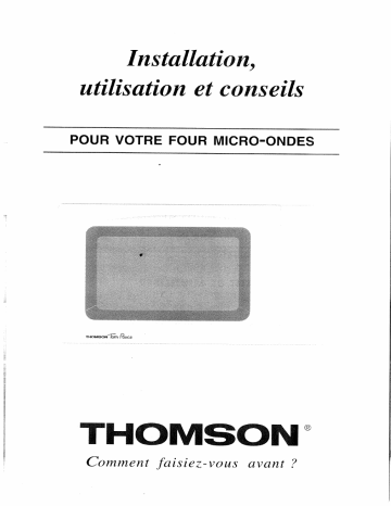 Manuel du propriétaire | Thomson TMG35P Manuel utilisateur | Fixfr