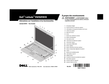 Dell Latitude E5510 laptop Guide de démarrage rapide | Fixfr