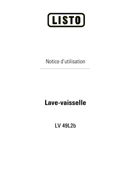 Listo LAVE VAISSELLE LV 49L2S Manuel utilisateur