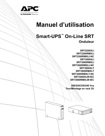 Manuel du propriétaire | APC SMART-UPS SRT 2200VA Manuel utilisateur | Fixfr