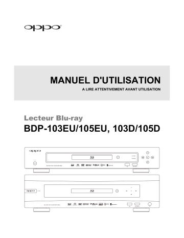 Manuel du propriétaire | Oppo BDP-105D Manuel utilisateur | Fixfr