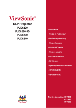 ViewSonic PJD6220/PJD6220-3D/PJD6230/PJD6240 : Guide d'utilisation + IA