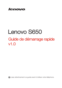 Lenovo S650 Manuel utilisateur