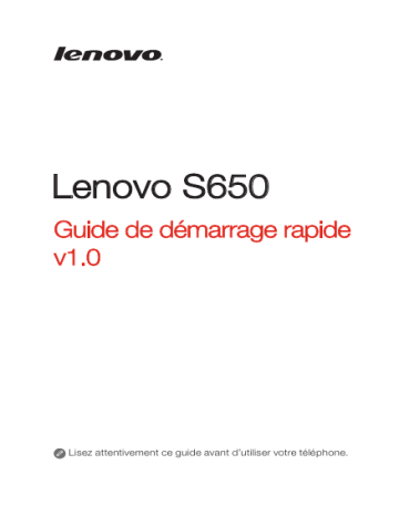 Lenovo S650 Manuel utilisateur | Fixfr