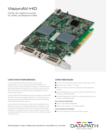 Datapath VisionAV-HD Fiche technique | Fixfr