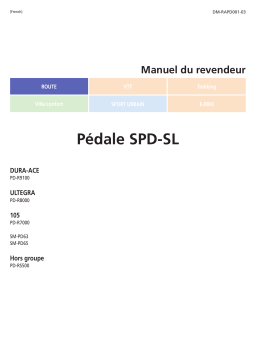 Shimano PD-RS500 Pédale (SPD-SL) Manuel utilisateur