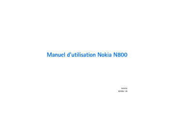 N800 OS 2007 | Microsoft N800 Manuel utilisateur | Fixfr