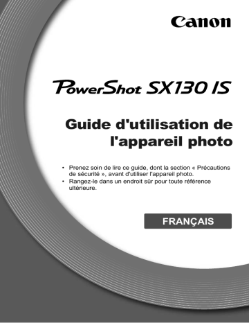 Mode d'emploi | Canon PowerShot SX130 IS Manuel utilisateur | Fixfr
