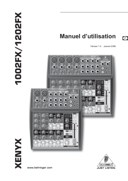 Behringer XENYX 1202FX Manuel utilisateur