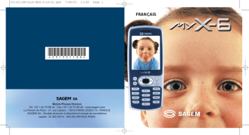 Mode d'emploi | Sagem myX.6 Manuel utilisateur | Fixfr