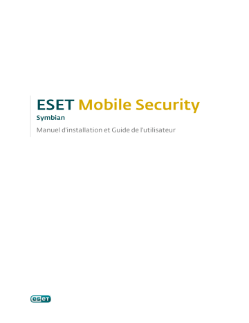 Mode d'emploi | ESET Mobile Security Symbian Manuel utilisateur | Fixfr
