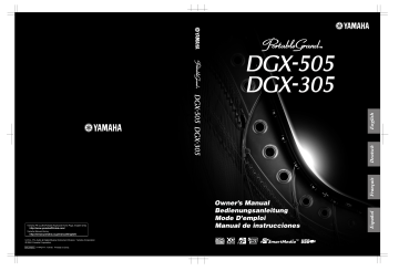 Manuel du propriétaire | Yamaha DGX-505-DGX-305 Manuel utilisateur | Fixfr