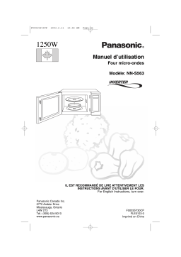 Panasonic NN-K121MNN-K36HM Manuel utilisateur