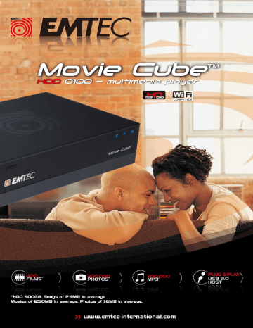 Manuel du propriétaire | Emtec HDD MOVIE CUBE Q100 Manuel utilisateur | Fixfr