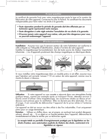 Manuel du propriétaire | Thomson VPH6990 Manuel utilisateur | Fixfr