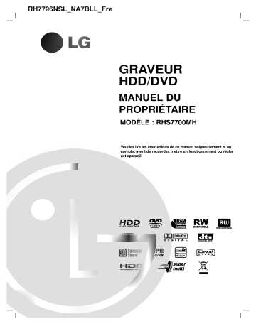 LG RH7796NSL Manuel du propriétaire | Fixfr