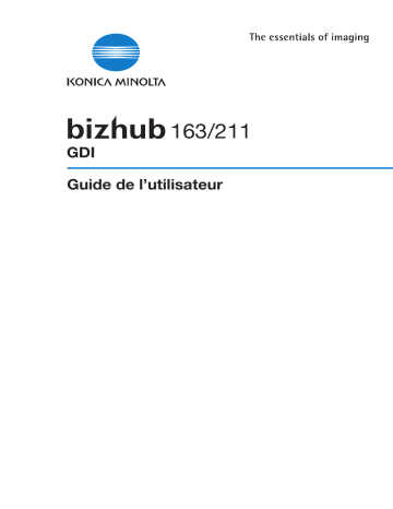 Manuel du propriétaire | Konica Minolta BIZHUB 163 Manuel utilisateur | Fixfr