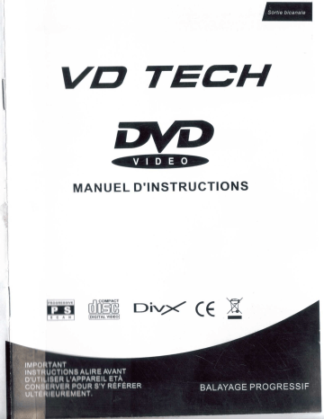 Manuel du propriétaire | Vd tech DVD-602 Manuel utilisateur | Fixfr