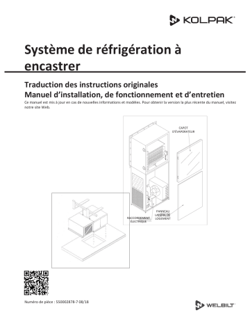 Kolpak Drop-In Refrigeration System Manuel utilisateur | Fixfr