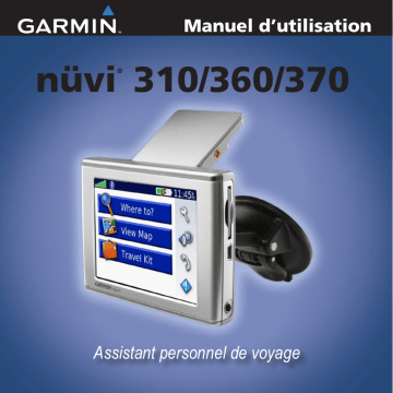 nuvi 370 | Mode d'emploi | Garmin Hyundai nüvi® 360 Manuel utilisateur | Fixfr