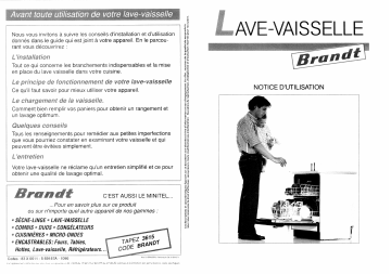 Manuel du propriétaire | Brandt LV45B Manuel utilisateur | Fixfr