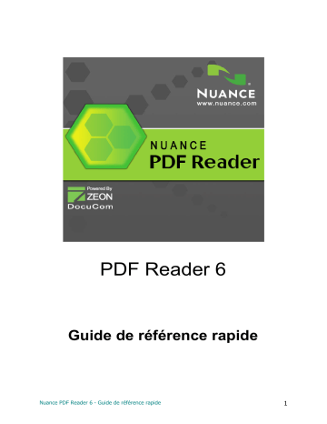 Mode d'emploi | Nuance PDF Reader 6 Manuel utilisateur | Fixfr