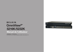 Belkin OMNIVIEW IP 5216K #F1DP216GEA Manuel utilisateur