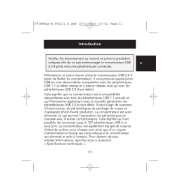 Belkin HUB 4 PORTS USB 2.0 #F5U221F Manuel utilisateur