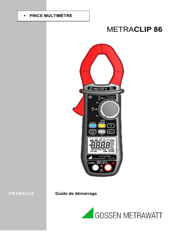 Mode d'emploi | Gossen MetraWatt METRAclip 86 Operating instrustions | Fixfr