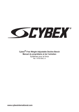 Cybex International 16160 ADJUSTABLE DECLINE BENCH Manuel utilisateur