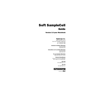 Avid Digidesign Soft SampleCell Version 3.0 Macintosh Manuel utilisateur | Fixfr