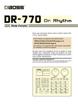 Roland DR-770 Manuel utilisateur