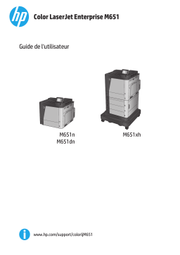 HP Â COLOR LASERJETÂ ENTERPRISE M653DNÂ COLOR LASERJETÂ ENTERPRISE M653X Manuel utilisateur