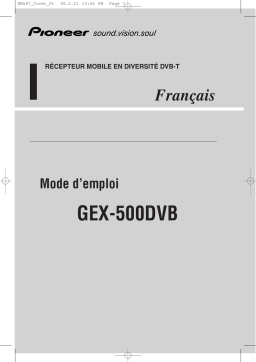 Pioneer GEX-500DVB Manuel utilisateur