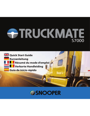 Guide de démarrage rapide | Snooper Truckmate S7000 Manuel utilisateur | Fixfr