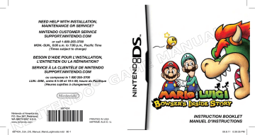 Manuel du propriétaire | Nintendo DS MARIO LUIGI BOWSERS INSIDE STORY Manuel utilisateur | Fixfr