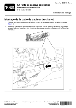 Toro Carriage Sensor Flag Kit, 2226 Directional Drill Horizontal Directional Drill Manuel utilisateur