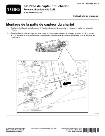 Guide d'installation | Toro Carriage Sensor Flag Kit, 2226 Directional Drill Horizontal Directional Drill Manuel utilisateur | Fixfr