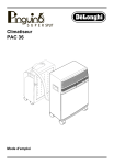 DeLonghi PAC 36/94 Manuel utilisateur